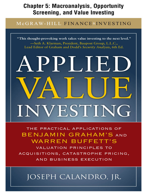 Title details for Macroanalysis, Opportunity Screening, and Value Investing by Joseph Calandro, Jr. - Available